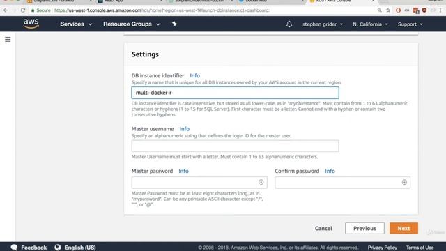 133. Docker: RDS Database Creation | Docker on AWS смотреть онлайн