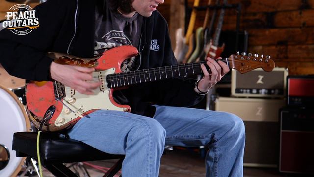 Peach Picks | Fender Custom Shop LTD '60/'63 Strat Super Heavy Relic Faded Aged Fiesta Red over 3TS смотреть онлайн