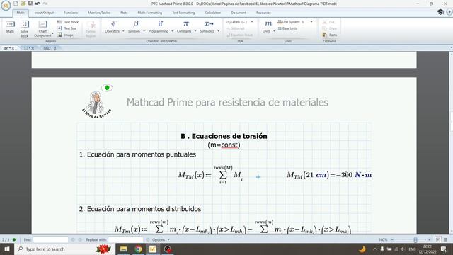 Diagrama de torsión en barras con Mathcad Prime смотреть онлайн