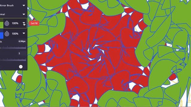 Random Abstract Flower Drawing