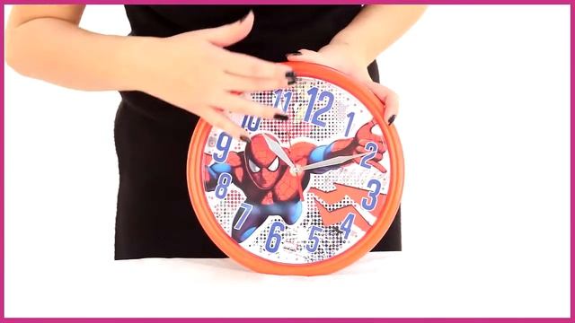 Человек паук Часы настенные круглые, красные 123301 смотреть онлайн