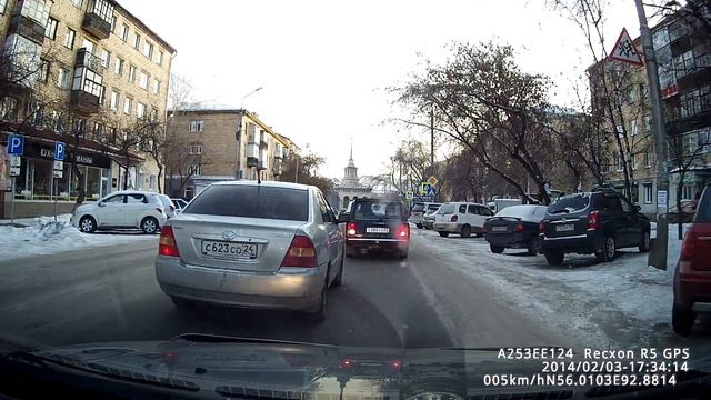 Видеорегистратор Recxon R5 GPS (Тест,город, FullHD, день ближе к вечеру) смотреть онлайн