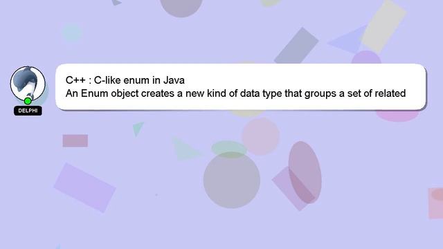 C++ : C-like enum in Java смотреть онлайн