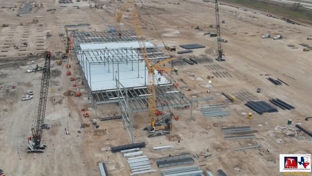 Tesla Gigafactory Texas 5 December 2020 Cyber Truck & Model Y Factory Construction Update (09:00 AM смотреть онлайн