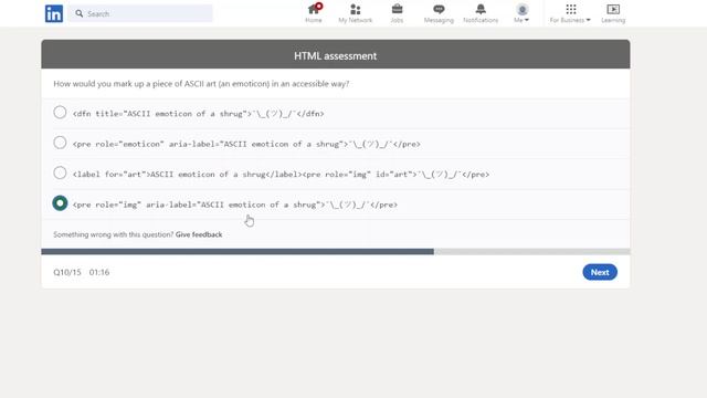 Linkedin Skill Assessments Quizzes – HTML assessment смотреть онлайн