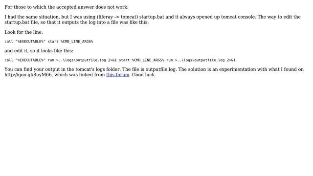 DevOps & SysAdmins: How to redirect tomcat console log to files? Tomcat started via windows bat? смотреть онлайн