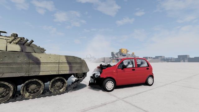 TANK Vs ARMORED LIMOUSINE! 10 Km/H CRASH TEST! - BeamNg Drive