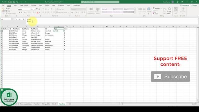 New Line in Excel Cell ✅ in 1 Minute смотреть онлайн