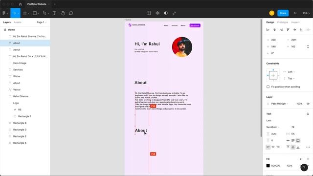 Personal Portfolio Website UI UX Design Tutorial in Figma смотреть онлайн