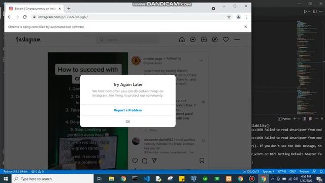 Instagram comments scraping bot - Python смотреть онлайн