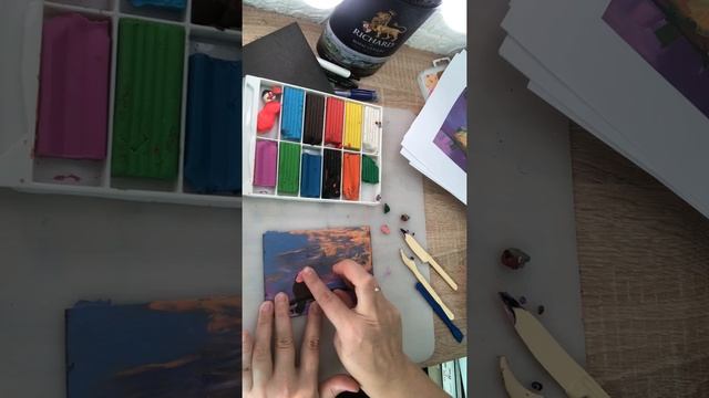 Птичка ( пластилинография) N7