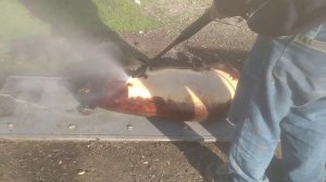 Чистка поросёнка кёрхером.