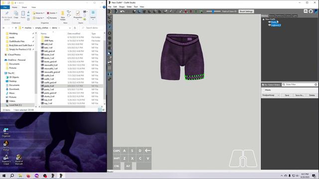 Outfit Studio 12: How To Delete Same Vertices In 0 And 1 Meshes