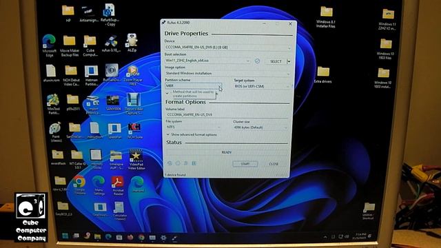 Setting up Windows 11 23H2 USB installer using Rufus 4.3 смотреть онлайн