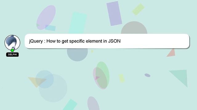 jQuery : How to get specific element in JSON смотреть онлайн