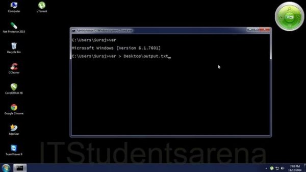 How to save Command Prompt (CMD) output to a text file ? Suraj Mundalik