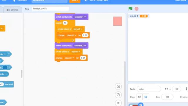 How to make a 3D cube on Scratch смотреть онлайн
