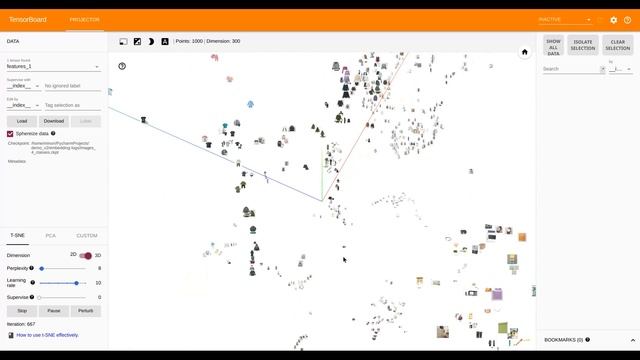 Visualizing how t-SNE works by TensorBoard (image embedding) смотреть онлайн