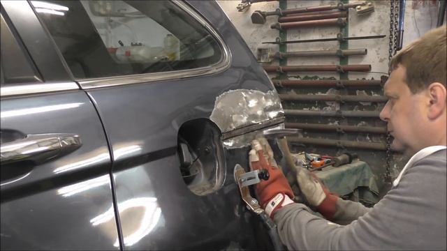 Honda CRV. The quarter panel repair. Ремонт заднего крыла. смотреть онлайн