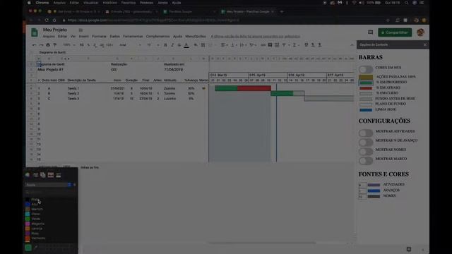 Diagrama de Gantt Gelson Santos Sheets смотреть онлайн