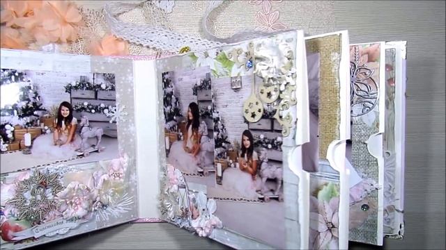 Очень нежный зимний альбомчик шебби-шик/скрапбукинг смотреть онлайн