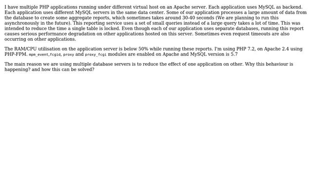 Apache-PHP slow page in one virtual host causes performance degradation or timeout on other смотреть онлайн