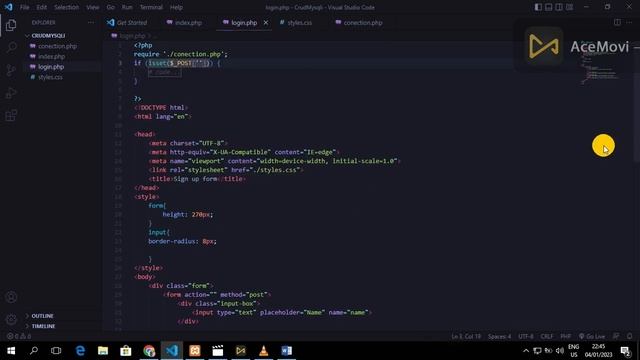 CREATE, READ, UPDATE, DELETE using PHP (mysqli) смотреть онлайн