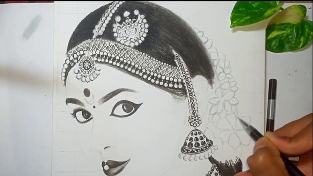 Beautiful Bharatnatyam Girl Sketch #timelaps ❤️ #Art #Drawing смотреть онлайн