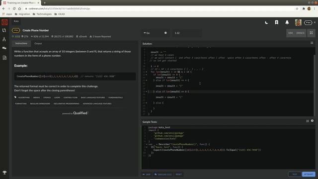 Learn Golang : codewars Examples смотреть онлайн