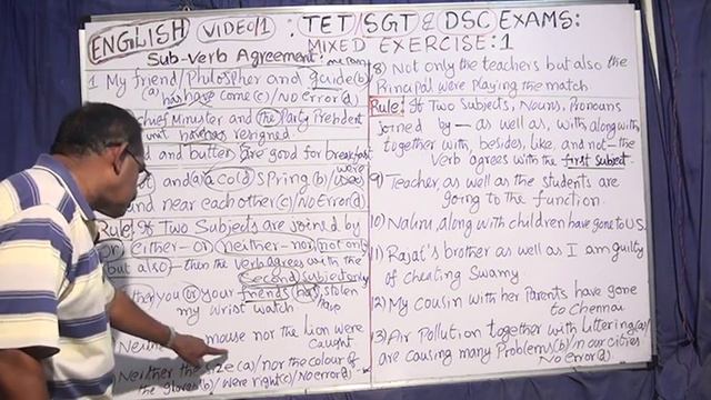 ENG.GRAMMAR. MIXED EXERCISE.; SUBJECT - VERB AGREEMENT, IMP.RULES. VIDEO-1 смотреть онлайн