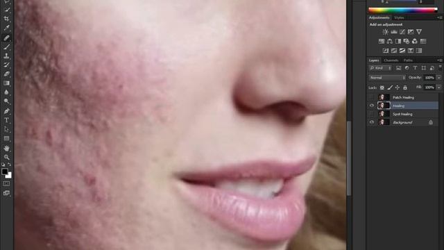 How to use Spot Healing Brush Tool in Photoshop CS6 | Face Cleanup 1 смотреть онлайн