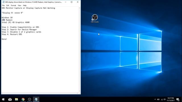OBS Display Capture Not Working (Solved) Windows 10 AMD Graphics | OBS Display Capture showing blan смотреть онлайн