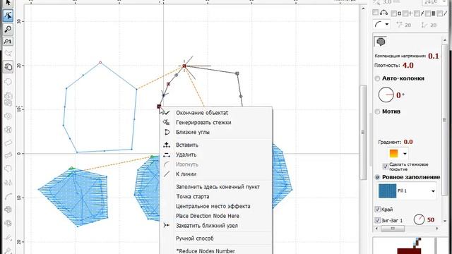 Уроки Embird: Устранение протяжек. Изменение начала и конца вышивания объектов