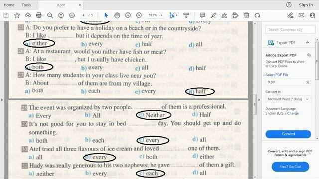 English Exercise 29