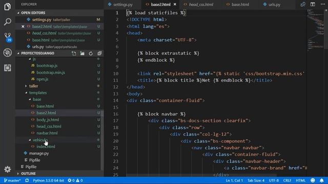 #9 Tutorial Django con Python 3 5 + MySQLConfigurar archivos estaticos смотреть онлайн