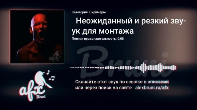 Звук: Неожиданный и резкий звук для монтажа смотреть онлайн
