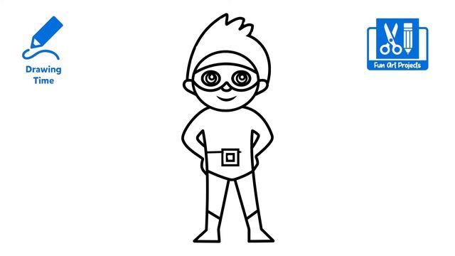 How To Draw A SUPERHERO - Spiderman Kid | Step By Step Drawings смотреть онлайн