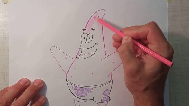 Как нарисовать патрика (персонажы из мультиков) смотреть онлайн