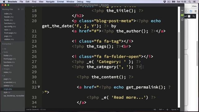 WordPress Theme Single blog post template смотреть онлайн