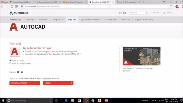 Tutorial-3 Download and Install AutoCAD 2015 in hindi смотреть онлайн