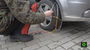 Цепи противоскольжения. Установка и снятие