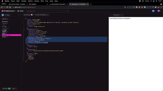 Glitch - Como usar corretamente para ligar seu webhook com o Dialogflow смотреть онлайн