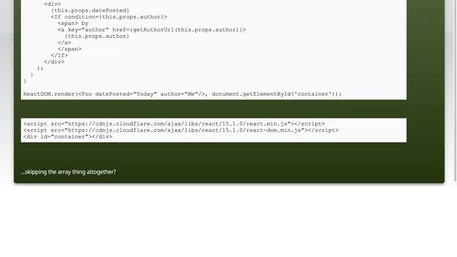 Return multiple React elements in a method without a wrapper element смотреть онлайн