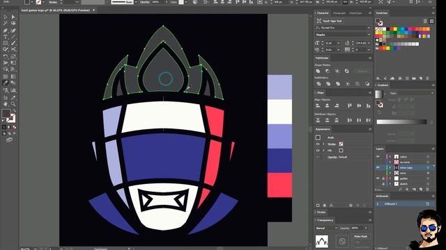 Sketch To Vector | Hard Gamer Logo Free Download | Speed Art смотреть онлайн