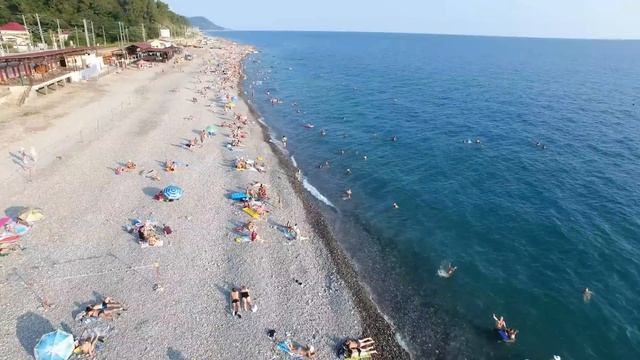 Лазаревское Солоники пляж 4К(полный экран) смотреть онлайн