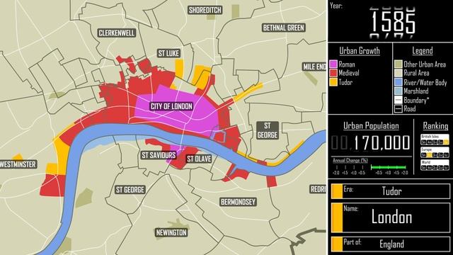 The Growth of London: Every Year смотреть онлайн
