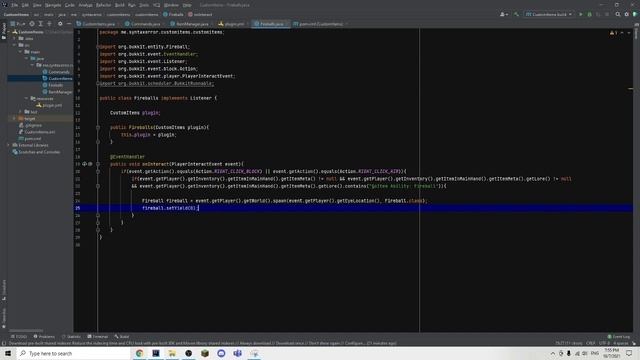 Creating a Throwable Fireball (Minecraft Spigot Plugin) Tutorial смотреть онлайн