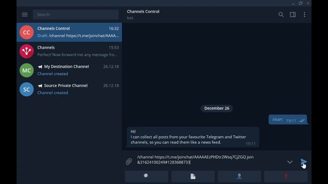 Как копировать (перенаправлять) сообщения из закрытых Telegram-каналов без ссылки-приглашения смотреть онлайн