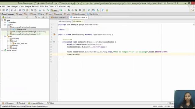 003_How to display a toast message in an android studio 2.3.3? смотреть онлайн