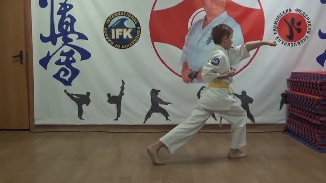 Весь кихон на 9 кю Киокусинкай каратэ